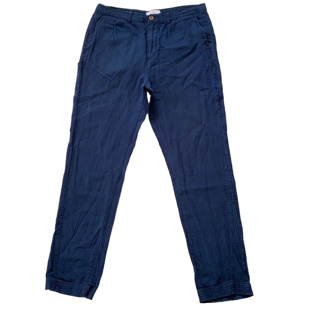 Five Four Linen Blend Straight Casual Blue Pants Men’s Size 34
